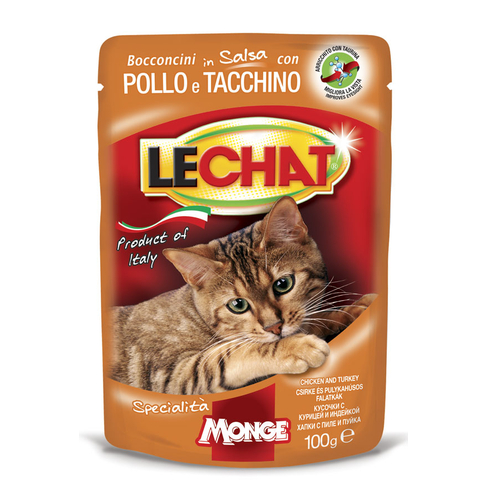 LECHAT Pouch Chunkies Chicken and Turkey