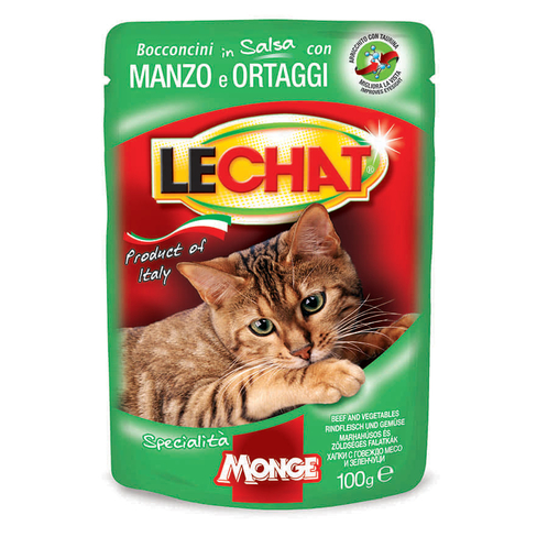 LECHAT Pouch Chunkies Beef and Vegetables