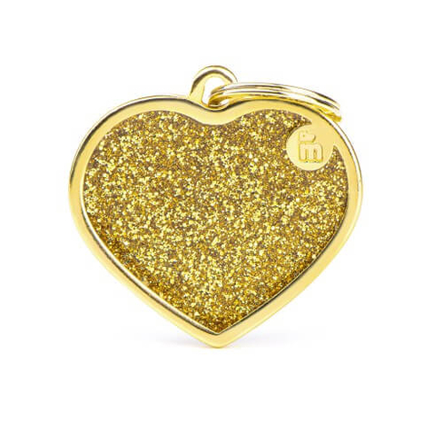 Медальон CUORE l GLITTER ORO SHINE