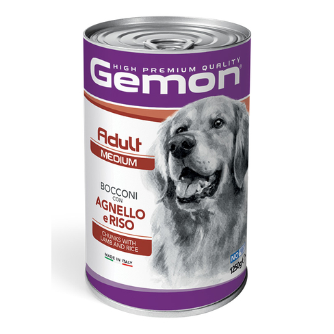 GEMON Dog Medium Adult Chunks with Lamb and Rice