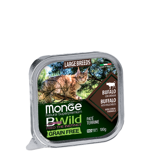MONGE CAT BWILD KITTEN Buffalo/Vegetables 100gr