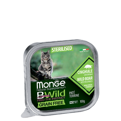 MONGE CAT BWILD STERILISED Wild Boar/Vegetables 100gr
