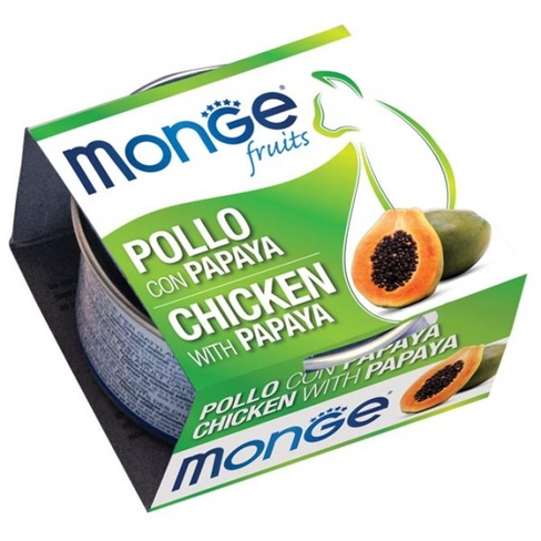 MONGE CAT FRUIT CHICKEN WITH PAPAYA 80gr