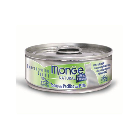 MONGE CAT NATURAL Can Yellowfin tuna with chicken 80gr