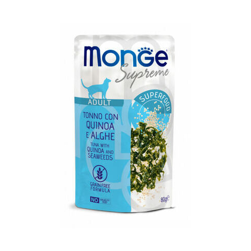 MONGE CAT POUCH SUPREME ADULT Tuna/Quinoa/Seaweeds 80gr