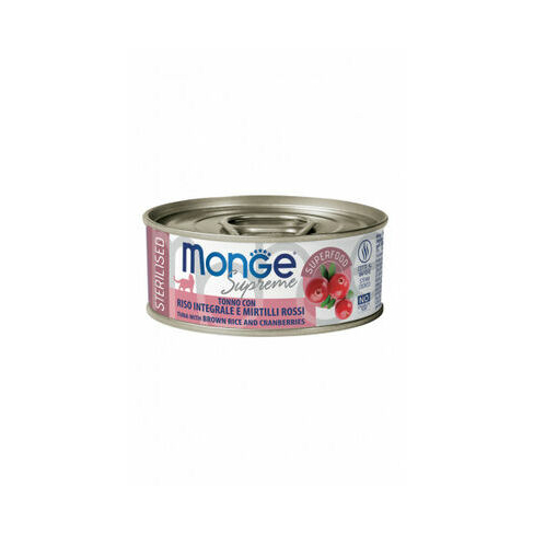 MONGE CAT SUPREME STERILISED Tuna/Rice/Cranberry 80gr