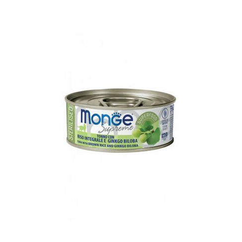 MONGE CAT SUPREME STERILISED Tuna/Rice/Ginkgo Biloba 80gr