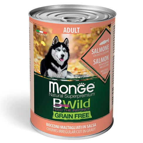 MONGE DOG BWILD ADULT Salmon/Pumpkin/Zucchini 400gr