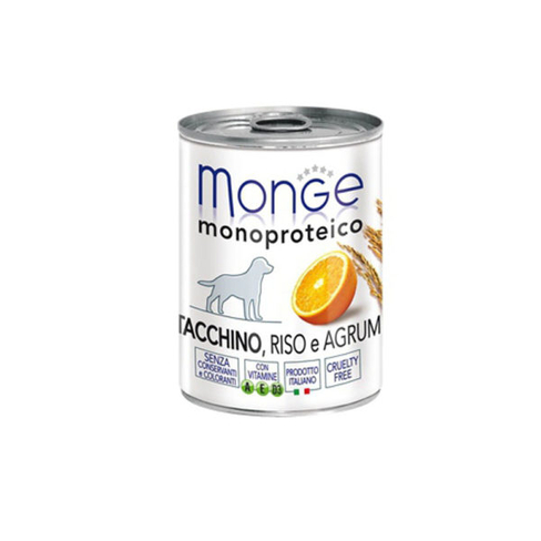 MONGE DOG FRUITS Pate turkey, rice and citrus 400gr