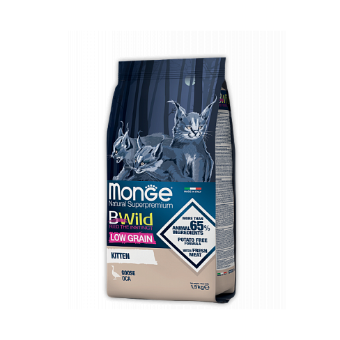 MONGE dry cat BWILD LG kitten Goose