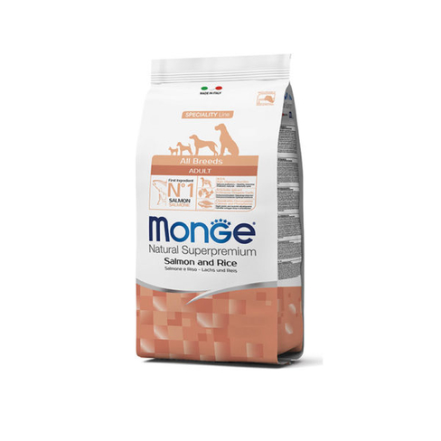 MONGE dry dog all breed adult Salmone/Rice
