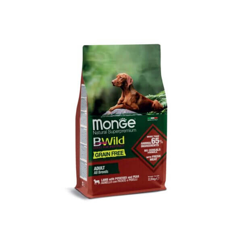 MONGE dry dog BWILD GF adult Lamb/Potatoes/Peas