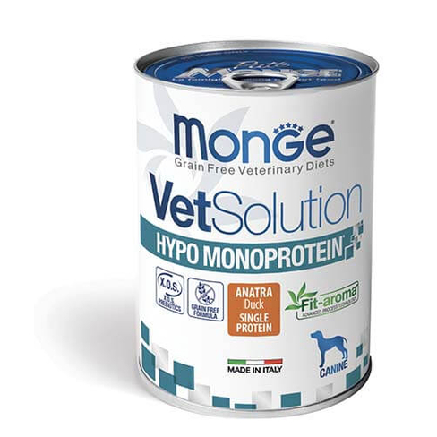 MONGE VETSOLUTION DOG HYPO MONOPROTEIN DUCK 400gr