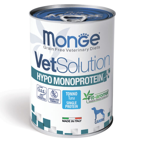 MONGE VETSOLUTION DOG HYPO MONOPROTEIN TUNA 400gr