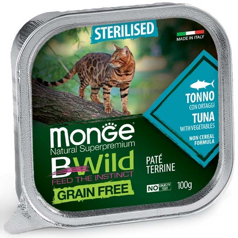MONGE Cat BWILD Sterilised Tuna/Vegetables