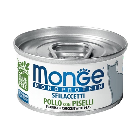 MONGE Cat Flakes Monoprotein Chicken with Peas