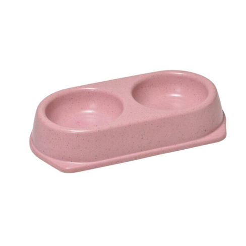 RECORD Bol dublu din plastic BAMBOO Pink 2х0,18L