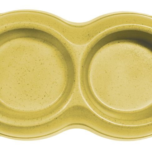 RECORD Bol dublu din plastic BAMBOO Yellow 2х0,25L