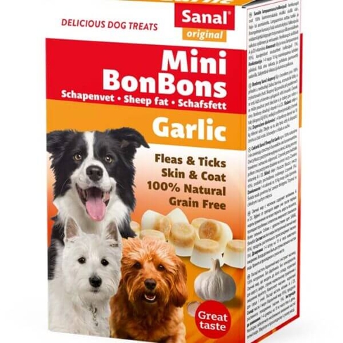 SANAL Dog Mini Sheepfat Bonbons Garlic 150gr