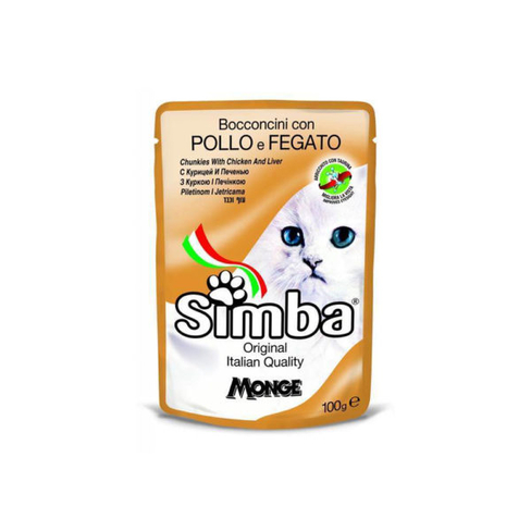 SIMBA CAT Pouches with chicken and liver 100gr