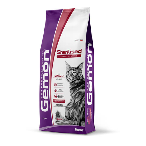 GEMON DRY CAT STERILISED Beef
