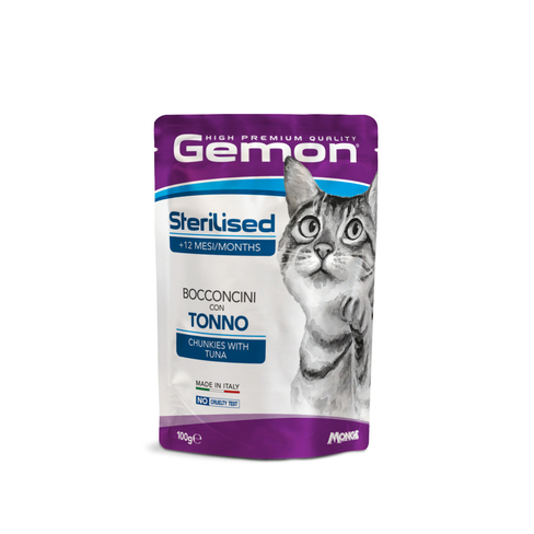 GEMON Sterilised Cat Chunkies with Tuna