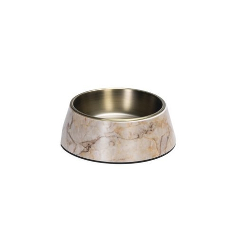 Designed by Lotte Meis Beige – миска для собак из меламина с чашей из нержавеющей стали