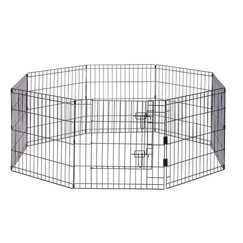 BZ Вольер металический для щенка PEN+DOOR TED Black
