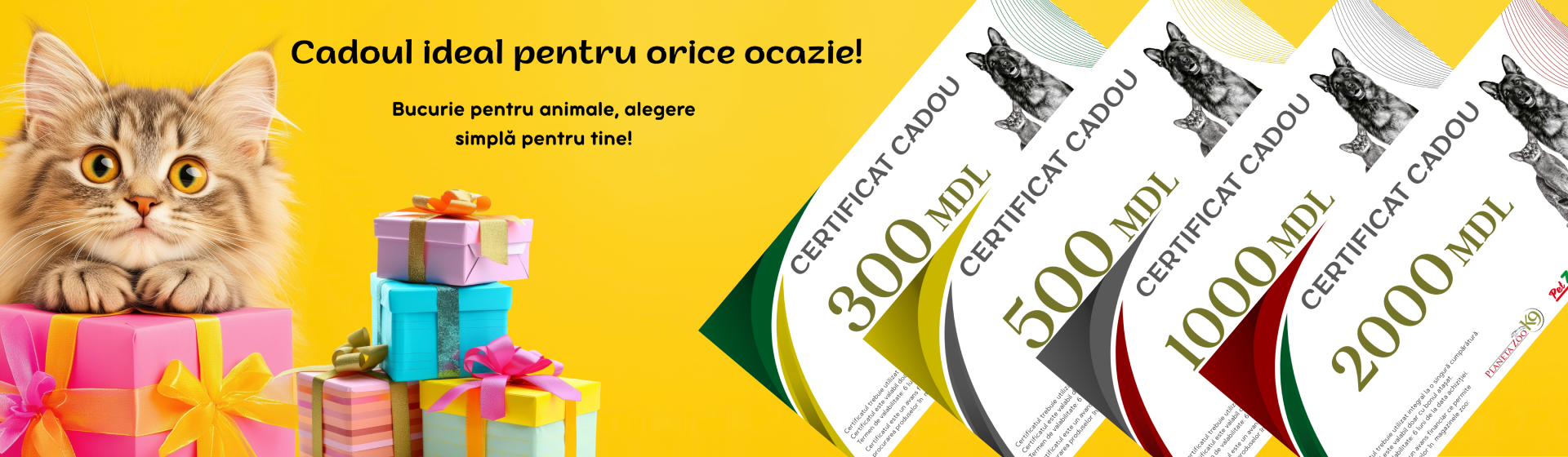 certificat cadou!