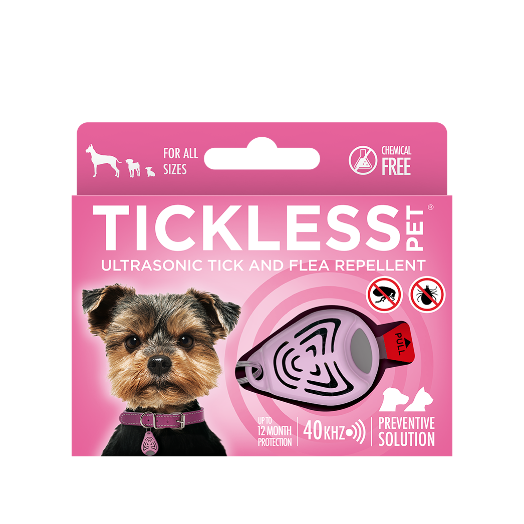 Ультразвуковой отпугиватель блох и клещей TICKLESS PET Pink - Zoo Royal